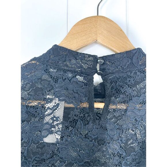 NWT Layne Bryant Black Lace‎ Mock Neck Lagenlook Top Layer Blouse Top 18/20 - Picture 8 of 8